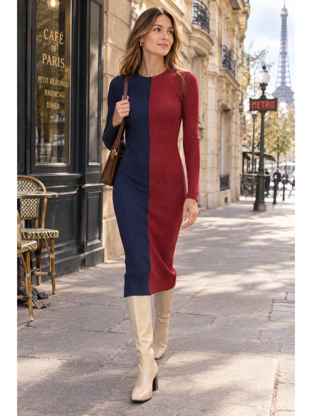 Staud Ribbed Midi Dress
